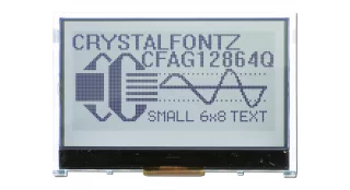 Sunlight Readable Graphic LCD Arduino Module (CFAG12864Q1-TFH-E1)