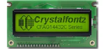 Green Sunlight Readable 144x32 Graphic LCD CFAG14432C-YYH-TT