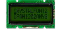 12x2 Sunlight Readable Character LCD CFAH1202A-NYG-JT