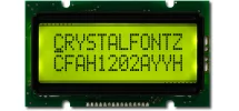 Sunlight Readable 12x2 Character LCD CFAH1202A-YYH-JT