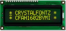 Yellow-green 16x2 Character Display CFAH1602B-YMI-JT