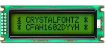 Green Sunlight Readable 16x2 Character LCD CFAH1602D-YYH-ET