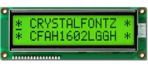 Green Transflective 16x2 Character LCD CFAH1602L-GGH-JT