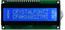 Standard 16x2 White on Blue LCD CFAH1602Z-TMI-ET