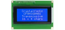Blue 16x4 Edge-Lit Character LCD CFAH1604A1-TMI-JT