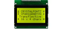 Transflective 16x4 Character LCD CFAH1604B-YYH-ET