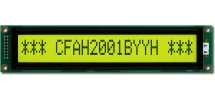 Sunlight Readable 20x1 Character LCD CFAH2001B-YYH-ET