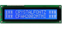 White on Blue 20x2 Character LCD Module CFAH2002M-TMI-ET