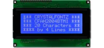 20x4 Character White on Blue LCD CFAH2004B-TMI-ET