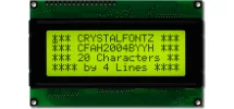 Small Yellow-Green 20x4 Character Module CFAH2004B-YYH-ET