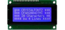 White on Blue 20x4 Character LCD CFAH2004D-TMI-ET
