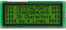 20x4 Character Yellow-Green LCD CFAH2004L-NYG-ET