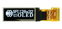 White 128x32 Small Graphic OLED Display CFAL12832B-0091P-W
