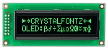 16x2 Green Sunlight Readable Character OLED CFAL1602C-GT