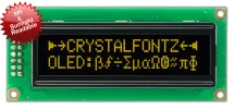 16x2 Yellow Sunlight Readable OLED With SPI CFAL1602C-PYT