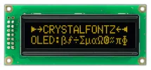 16x2 Yellow Sunlight Readable Character OLED CFAL1602C-YT
