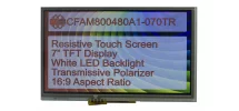 7" 800x480 Resistive Touchscreen TFT Display CFAM800480A1-070TR