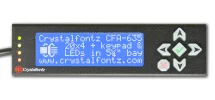 20x4 USB LCD Display in Steel Enclosure White Text on Blue XES635BK-TML-KU