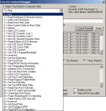 Every command available in the CFA-631 firmware can be selected from the drop-down menu.