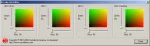 The 635_WinTest Bi-Color LED Editor screen easily allows complete control over the color of each of the 4 CFA-635 LEDs.