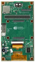 5-inch, 720x1280 rPi CM4 Compatible, High-density TFT display. Back view.