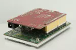The CFA212-TFH is a complete development kit with an Seeeduino (Arduino Uno R3 clone), and a 128x64 CFAO12864D3-TFH graphic LCD display mounted on a CFA-10072 board � right perspective view of back.