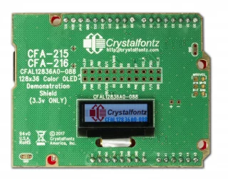 128x36 Full Color OLED with carrier board. (CFA215)