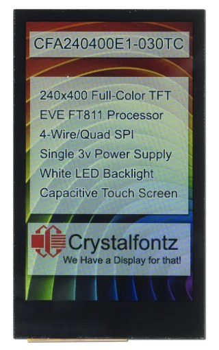 240x400 Capacitive Touchscreen EVE TFT Display (CFA240400E1-030TC)