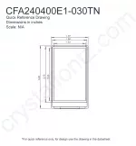 CFA240400E1030TN Mechanical Drawing