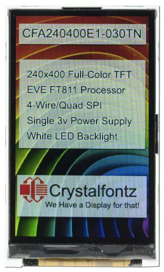 3" 240x400 EVE TFT Display (CFA240400E1-030TN)