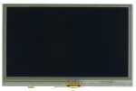 480x272 4.3 inch Resistive Touchscreen Accelerated TFT display module. Front view, powered off.