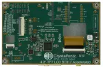 480x272 4.3 inch Resistive Touchscreen Accelerated TFT display module. Back view showing connectors.
