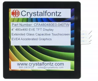 4-inch 480x480 Capacitive Touchscreen EVE TFT (CFA480480E0-040TW)