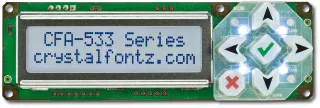 Blue 16x2 Character I2C LCD Module (CFA533-TFH-KC)