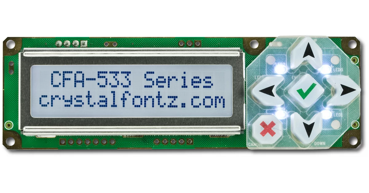 16x2 RS232 Character LCD from Crystalfontz