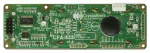 This CFA533-TMI-KS is a 16x2 white on blue STN LCD character display module , back view. RS232 interface.