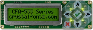 I2C Character LCD (CFA533-YYH-KI)