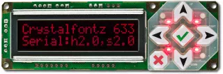 Red 16x2 RS232 Character LCD (CFA633-RDI-KS)