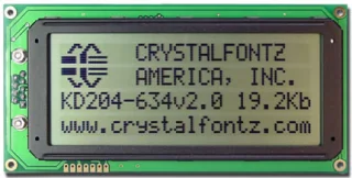 20x4 SPI Character LCD (CFA634-NFA-KS)