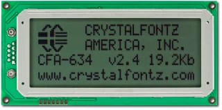 SPI 20x4 Character LCD (EOL) (CFA634-NFG-KS)