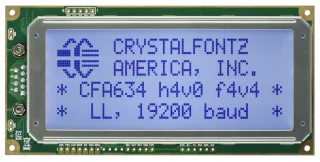 Light Blue Logic Level Serial 20x4 Character LCD (CFA634-TFH-KL)