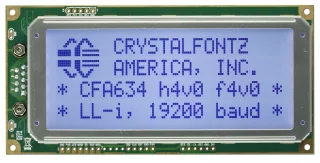 20x4 Logic Level Inverted Serial Character LCD (CFA634-TFH-KN)