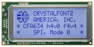 Blue SPI 20x4 Character LCD (CFA634-TFH-KP)