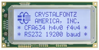 20x4 RS-232 Serial Character LCD (CFA634-TFH-KS)