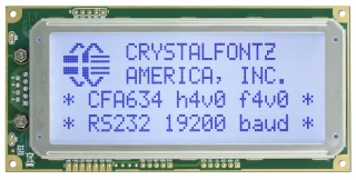 20x4 RS-232 Serial Character LCD (CFA634-TFH-KS)