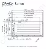 CFA634TFHKU Mechanical Drawing CFA634TFHKU Mechanical Drawing