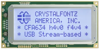 Light Blue 20x4 Character USB LCD (CFA634-TFH-KU)
