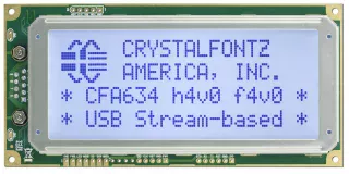 Light Blue 20x4 Character USB LCD (CFA634-TFH-KU)