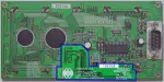 The USB board is outlined