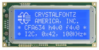 Blue 20x4 Character I2C LCD (CFA634-TMI-KC)